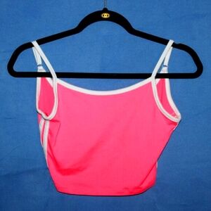 Absolutely It!! Hot Pink Contrast Trim Cami Top M